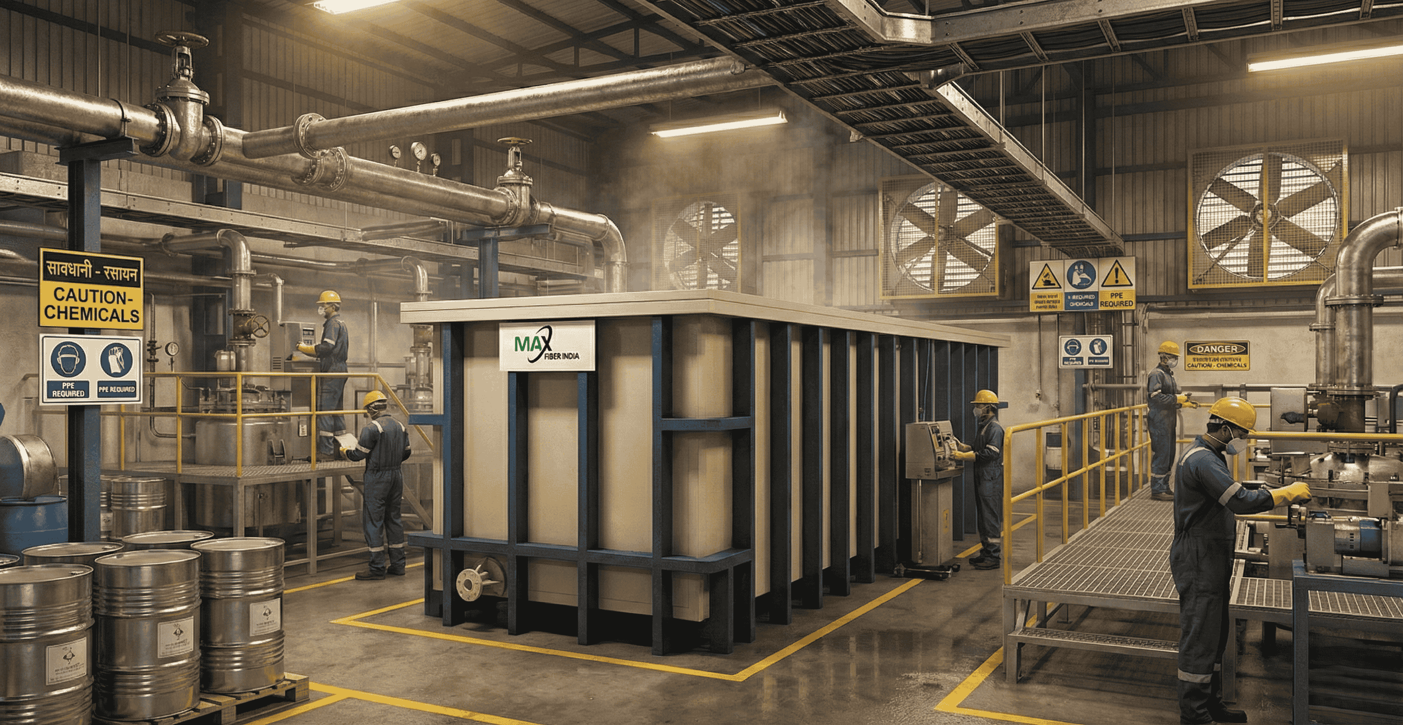 Best Pickling Tank Manufacturer & Supplier in UAE for Chemical & Metal Processing Industries - Max Fiber India